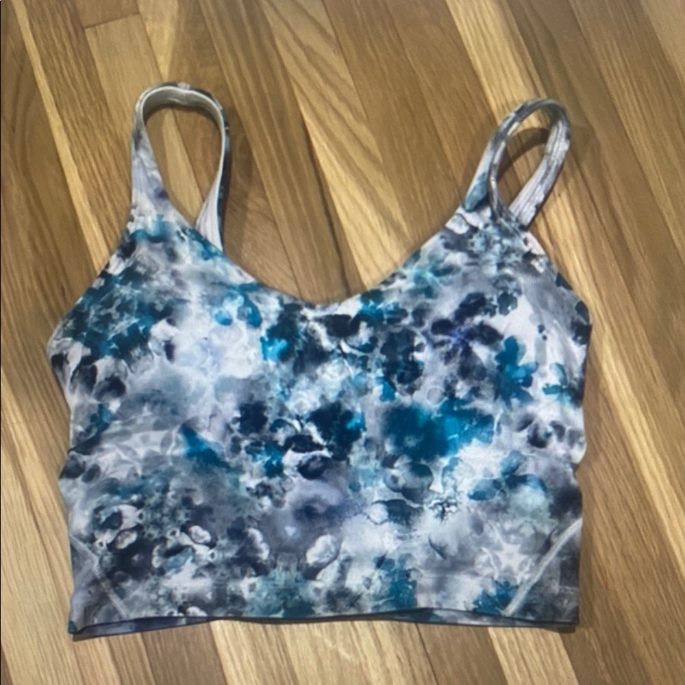 Stylish Blue and Gray Tie-Dye Tank Top